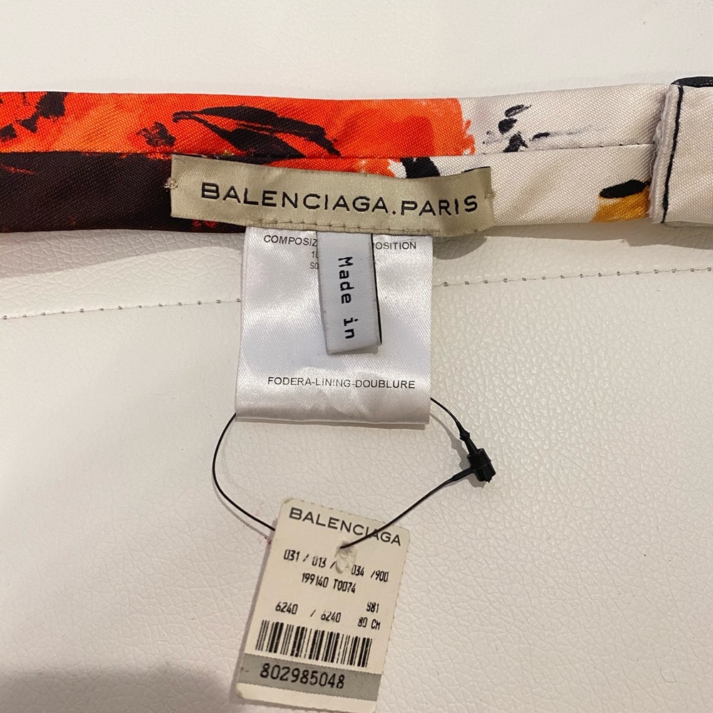 BALENCIAGA Silk Multicolor Belt Sz M - Picture 2 of 5